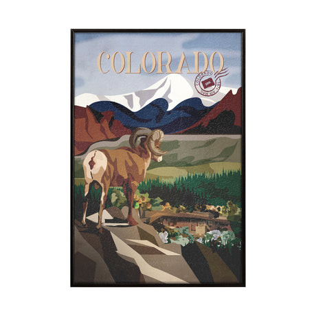 Colorado Go USA (SM) by Mercana Studio a Hand Embellished Decograph Framed Art Print by Mercana at Eve Furniture
