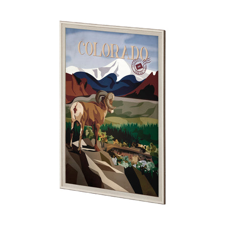 Colorado Go USA (XL) by Mercana Studio a Hand Embellished Decograph Framed Art Print under Glass by Mercana at Eve Furniture