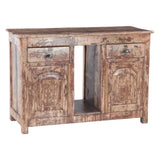 Colorful Wooden Writing Desk with Two Drawers and Two Doors by Home Trends & Design at Eve Furniture