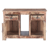 Colorful Wooden Writing Desk with Two Drawers and Two Doors by Home Trends & Design at Eve Furniture
