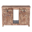 Colorful Wooden Writing Desk with Two Drawers and Two Doors by Home Trends & Design at Eve Furniture