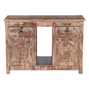 Colorful Wooden Writing Desk with Two Drawers and Two Doors by Home Trends & Design at Eve Furniture
