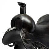 Colt I 9L x 8W Black Equestrian-Inspired Western Horse Saddle by Mercana at Eve Furniture