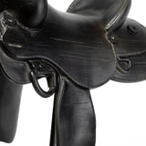 Colt I 9L x 8W Black Equestrian-Inspired Western Horse Saddle by Mercana at Eve Furniture