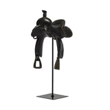 Colt I 9L x 8W Black Equestrian-Inspired Western Horse Saddle by Mercana at Eve Furniture