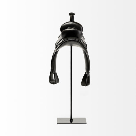 Colt I Black Equestrian-Inspired Western Horse Saddle by Mercana at Eve Furniture