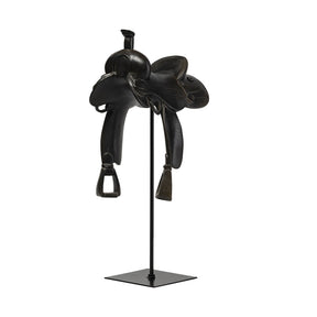 Colt I Black Equestrian-Inspired Western Horse Saddle by Mercana at Eve Furniture