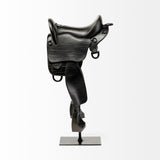 Colt III 8L x 9W Black Equestrian-Inspired English Horse Saddle by Mercana at Eve Furniture