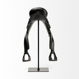 Colt III 8L x 9W Black Equestrian-Inspired English Horse Saddle by Mercana at Eve Furniture