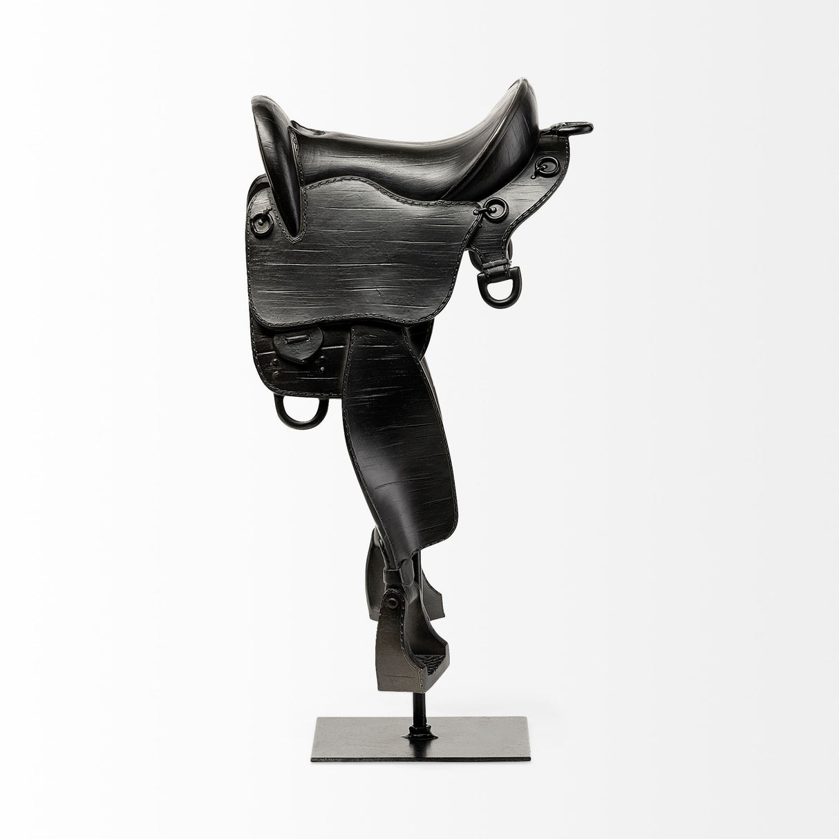 Colt III Black Equestrian-Inspired English Horse Saddle by Mercana at Eve Furniture
