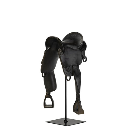 Colt III Black Equestrian-Inspired English Horse Saddle by Mercana at Eve Furniture