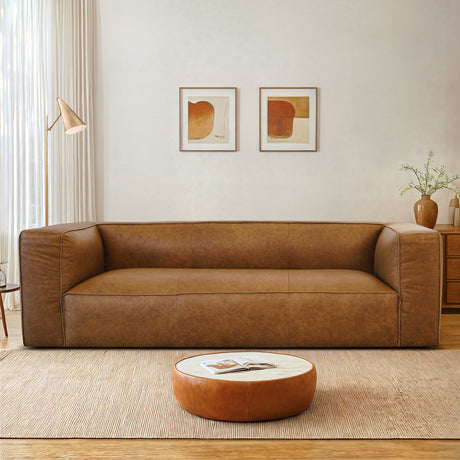Colton Tan Leather Sofa by Ashcroft Furniture at Eve Furniture