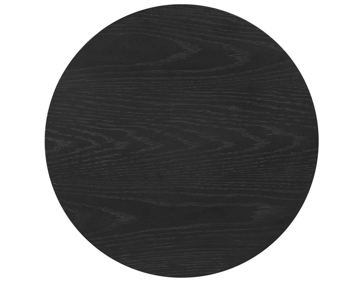 Colvin 18″ Round End Table, Black Finish by Steve Silver at Eve Furniture