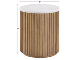 Colvin 3-Piece White Marble Top Table Set, Toffee Finish by Steve Silver at Eve Furniture