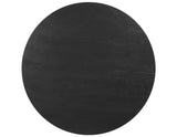 Colvin 36″ Round Castered Coffee Table, Black Finish