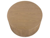 Colvin 36″ Round Castered Coffee Table, Toffee Finish