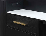 Colvin Black Finish Reeded Bar by Steve Silver at Eve Furniture