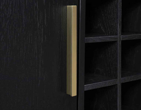 Colvin Black Finish Reeded Bar by Steve Silver at Eve Furniture