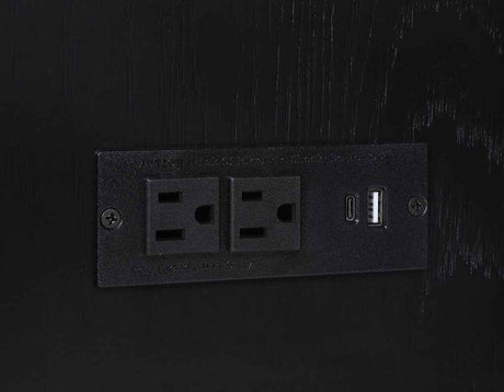 Colvin Black Finish Reeded Bar by Steve Silver at Eve Furniture