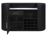 Colvin Black Finish Reeded Bar by Steve Silver at Eve Furniture