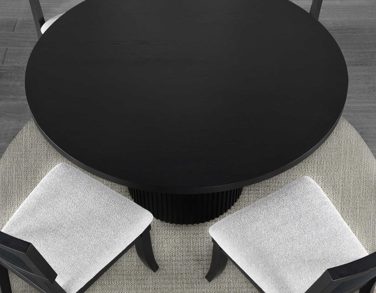 Colvin Black Round Dining Room Set by Steve Silver at Eve Furniture
