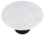 Colvin Black/White Round Marble Top Dining Room Set by Steve Silver at Eve Furniture