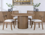 Colvin Toffee Brown Round Dining Room Set by Steve Silver at Eve Furniture
