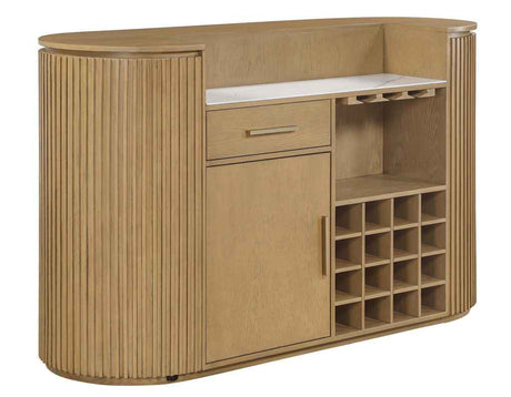 Colvin Toffee Finish Reeded Bar by Steve Silver at Eve Furniture