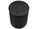 Colvin 18″ Round End Table, Black Finish by Steve Silver at Eve Furniture