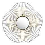 Comet Black & Gold Round Mirror by Zuomod at Eve Furniture