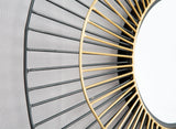 Comet Black & Gold Round Mirror by Zuomod at Eve Furniture