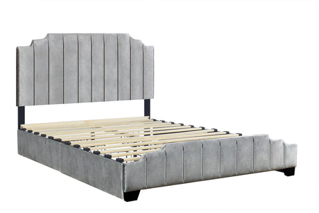 Comfort Cloud Grey Velvet King Bed by Happy Homes at Eve Furniture