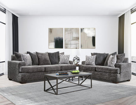 Comfort Vibe Charcoal Sofa & Loveseat by Happy Homes at Eve Furniture