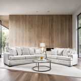 Comfort Vibe Oyster Sofa & Loveseat by Happy Homes at Eve Furniture