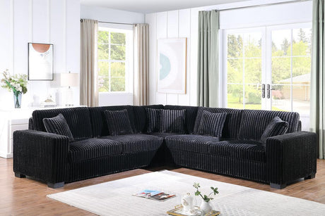 Comfy II Black 2-Piece Right Arm Facing (RAF) Sectional by New Era Innovations at Eve Furniture