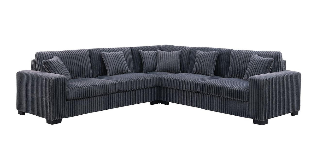 Comfy II Grey 2-Piece Right Arm Facing (RAF) Sectional by New Era Innovations at Eve Furniture