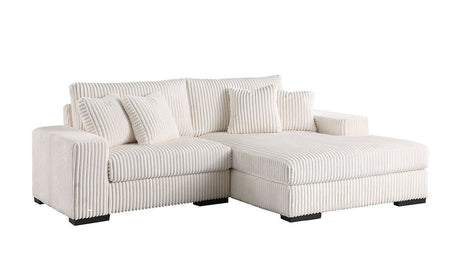 Comfy Ivory 2-Piece Right Arm Facing (RAF) Sectional by New Era Innovations at Eve Furniture