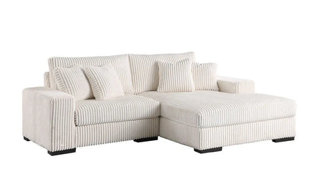 Comfy Ivory 2-Piece Right Arm Facing (RAF) Sectional by New Era Innovations at Eve Furniture