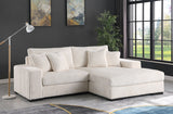 Comfy Ivory 2-Piece Right Arm Facing (RAF) Sectional by New Era Innovations at Eve Furniture