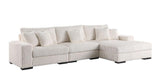 Comfy Ivory 3-Piece Right Arm Facing (RAF) Sectional by New Era Innovations at Eve Furniture