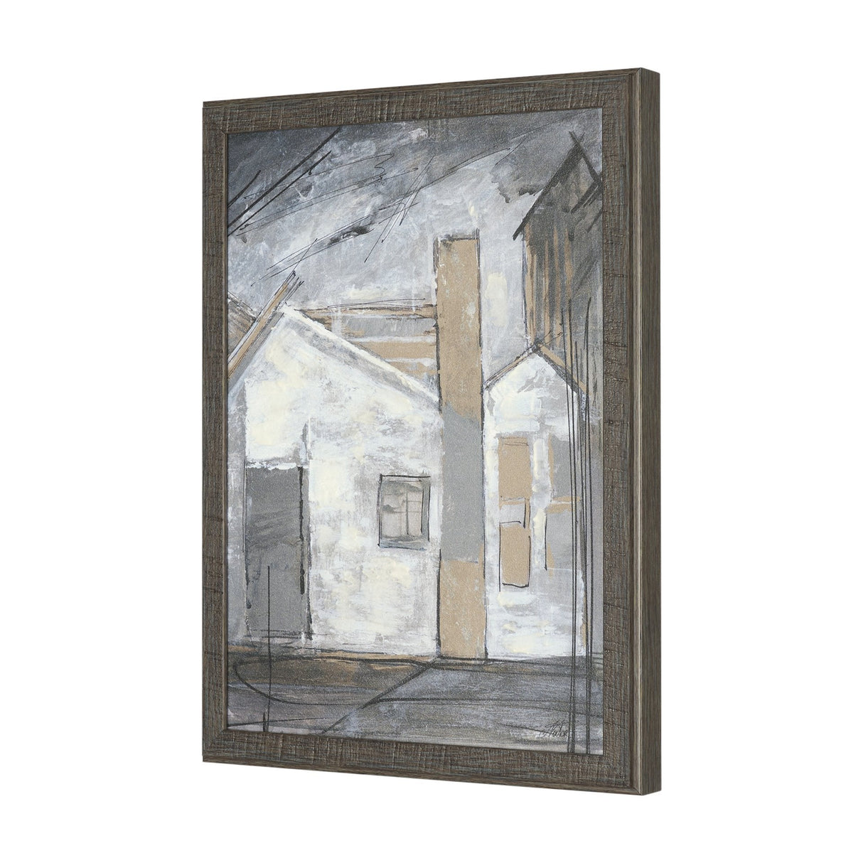 Community 1D by Mercana Studio Hand-Embellished Textured Framed Artwork Matted by Mercana at Eve Furniture