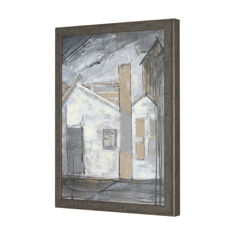 Community 1D by Mercana Studio Hand-Embellished Textured Framed Artwork Matted by Mercana at Eve Furniture