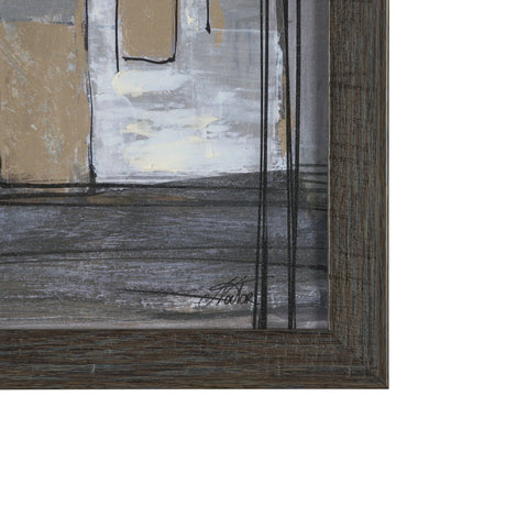 Community 1D by Mercana Studio Hand-Embellished Textured Framed Artwork Matted by Mercana at Eve Furniture