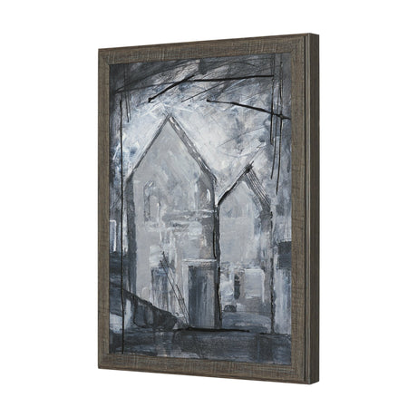 Community 2D by Mercana Studio Hand-Embellished Textured Framed Artwork Matted by Mercana at Eve Furniture