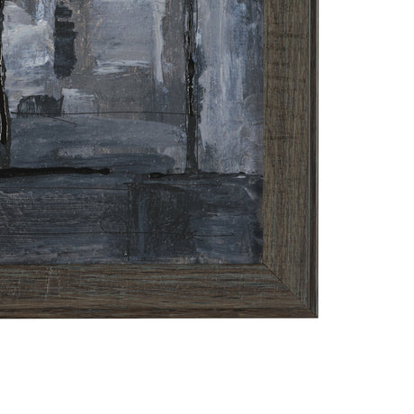 Community 2D by Mercana Studio Hand-Embellished Textured Framed Artwork Matted by Mercana at Eve Furniture
