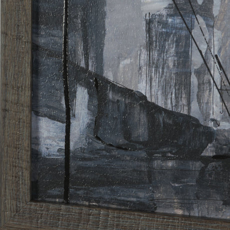 Community 2D by Mercana Studio Hand-Embellished Textured Framed Artwork Matted by Mercana at Eve Furniture
