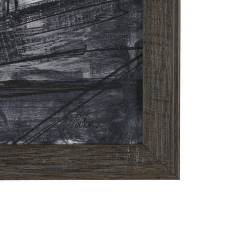 Community 3D by Mercana Studio Hand-Embellished Textured Framed Artwork Matted by Mercana at Eve Furniture