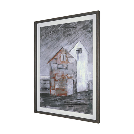 Community 3D by Mercana Studio Hand-Embellished Textured Framed Artwork Matted under Glass by Mercana at Eve Furniture