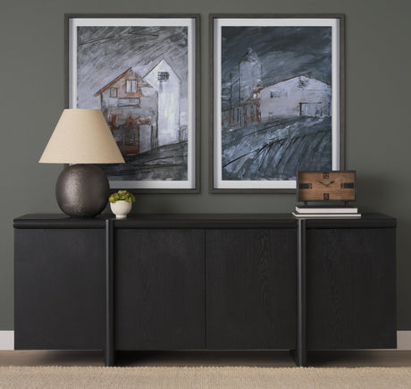 Community 3D by Mercana Studio Hand-Embellished Textured Framed Artwork Matted under Glass by Mercana at Eve Furniture