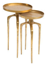 Como Antique Gold Accent Table Set (2-Piece) by Zuomod at Eve Furniture